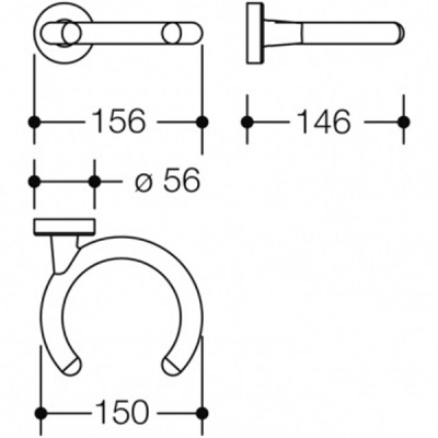 HEWI Walking Aid Holder